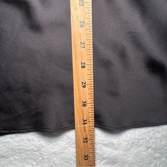 Cute Black Slip Dress with Lace Trim - Picture 6 of 7